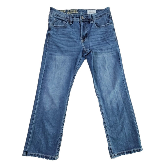 TK Axel Jeans Men's W32 x L30 Mediterranean Boot Cut Flap Pockets S# AXM80074 - Picture 1 of 16